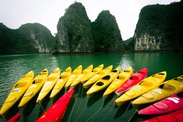 12 Days Vietnam itinerary - Kayaks in Halong Bay (Thuy Troc Le)