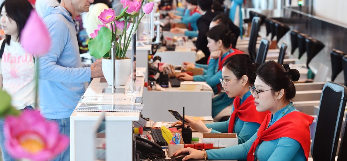 Health Precautions for Vietnam - Check in at Vietnam Airlines Counter