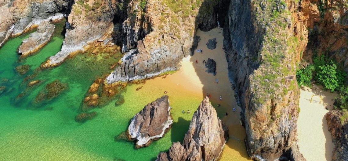 Panorama of Eo Gio Cliffs